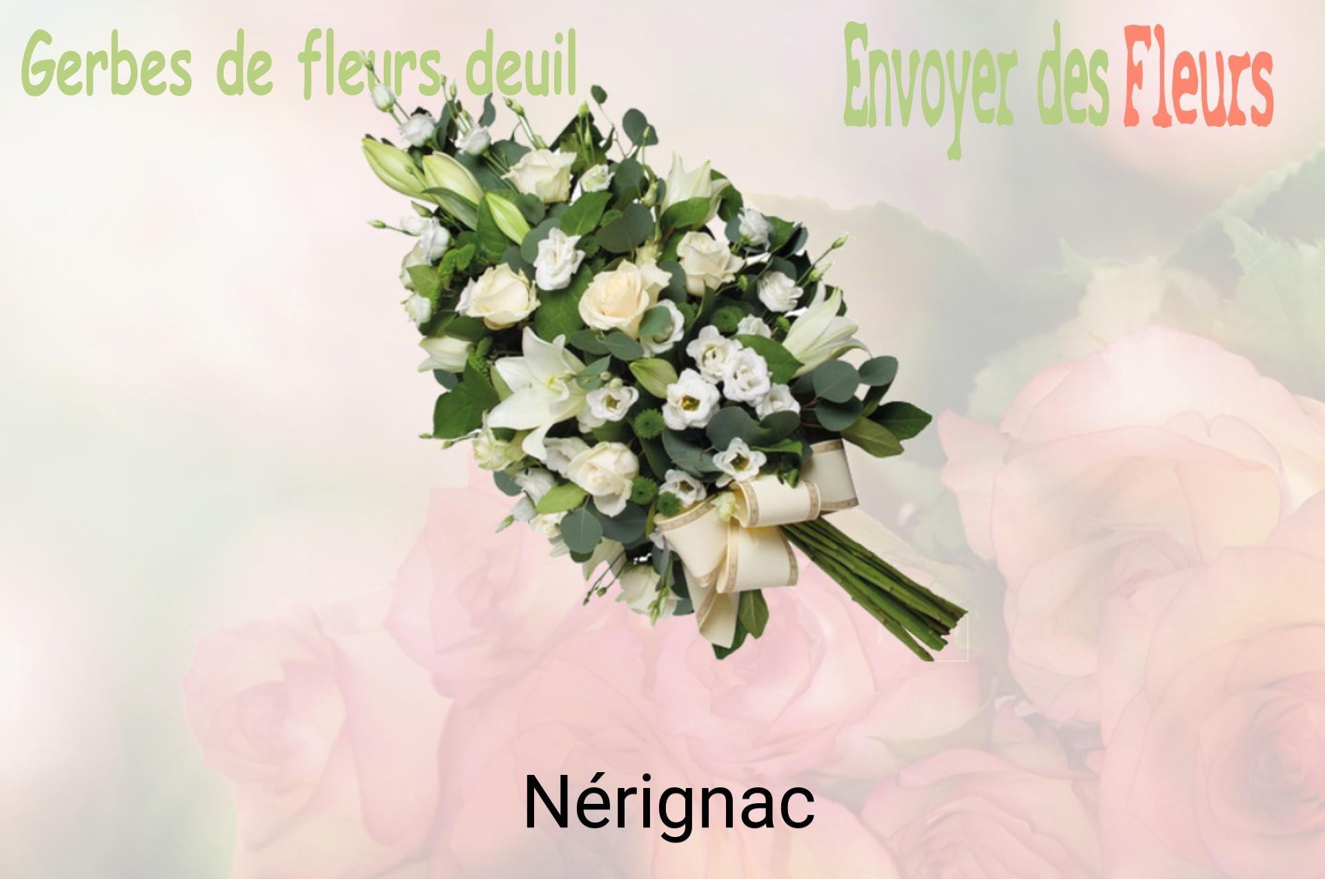 Gerbe de fleurs de deuil livrée à Nérignac